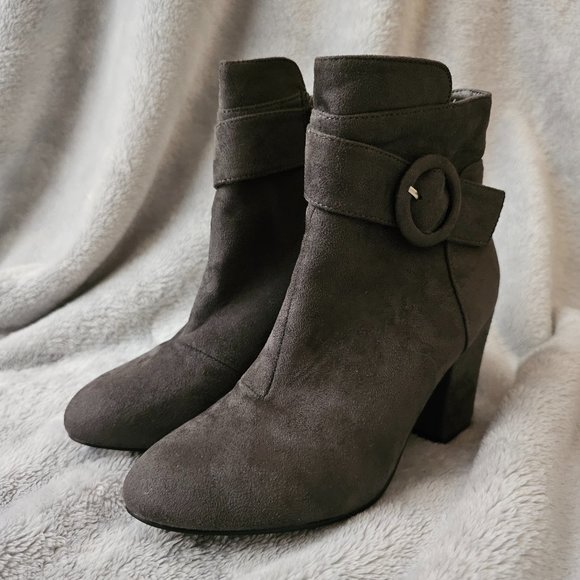 New Allegra K Women's Gray/Zippered Boot Size 5.5M - Picture 1 of 7